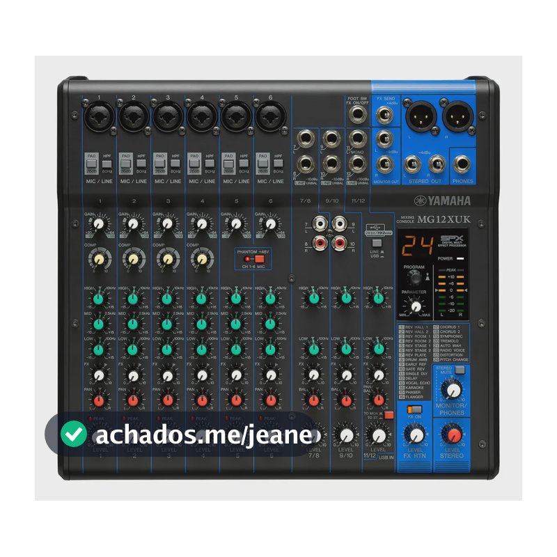 Mesa De Som Yamaha Mg12xuk | Usb | Efeitos | Original | 110v