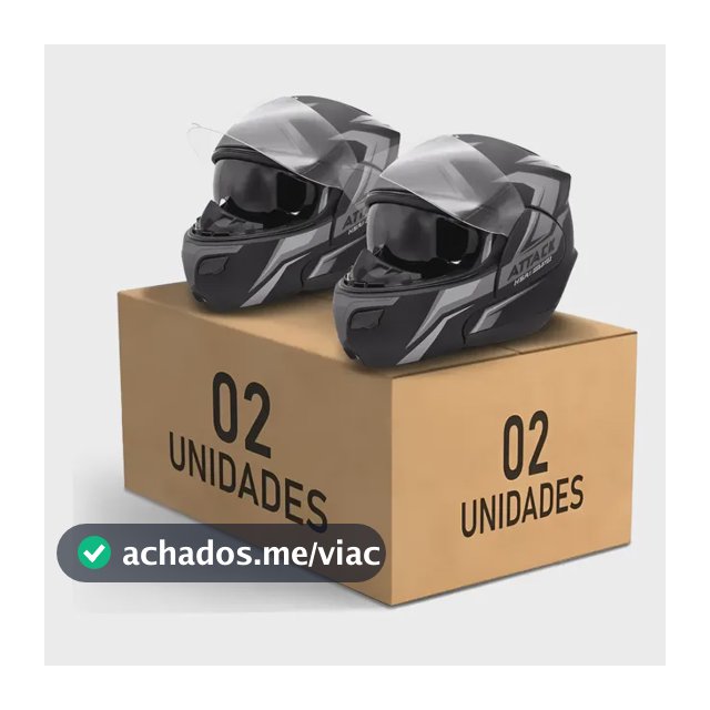Kit Combo 2 Capacetes Escamoteavel Attack Hsa Oferta Barato