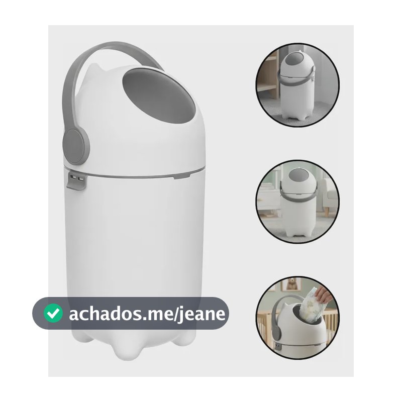 Lixeira Anti Odor E Bactérias Para Fraldas Bebê Banheiro 10 Litros 3 Em 1 Gusffer Babytui