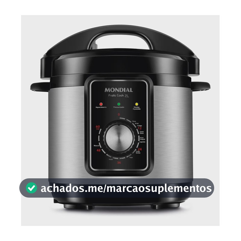 Panela de Pressão Elétrica 3L Mondial 700W - PE-47-3L-I