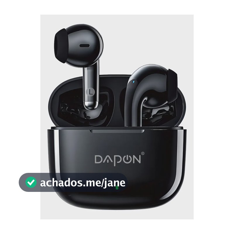 Fone De Ouvido Bluetooth TWS Dapon F25 Touch Sem Fio Com Microfone Cor Preto