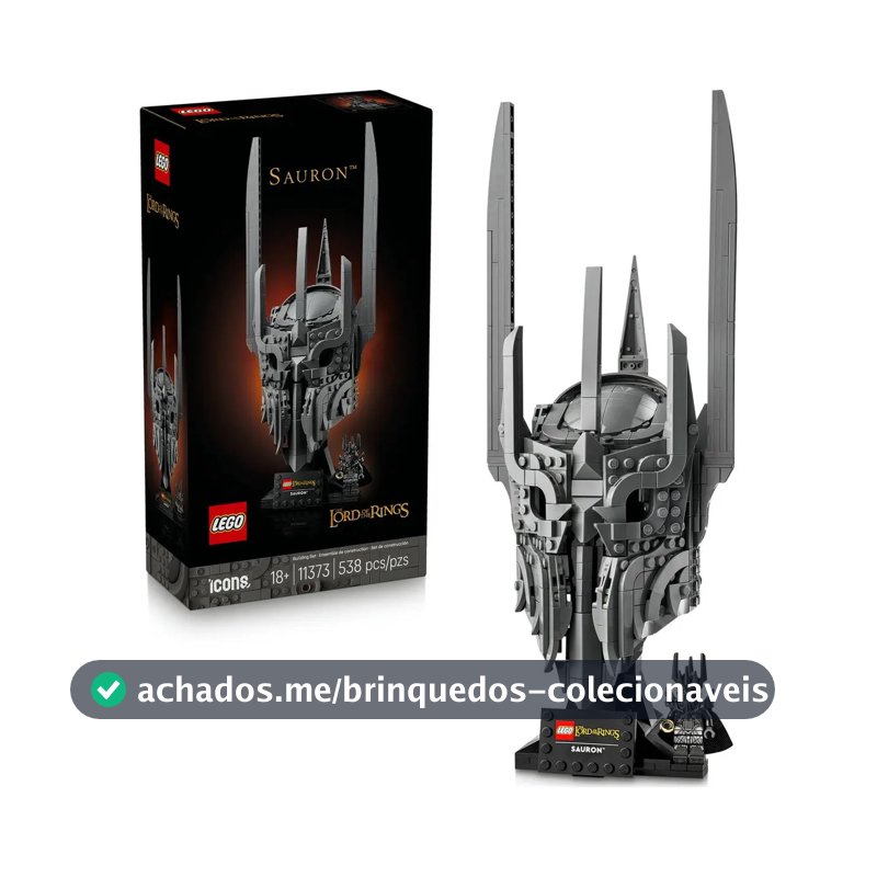 LEGO Icons O Senhor dos Anéis: Capacete do Sauron 11373; para fãs adultos e colecionadores