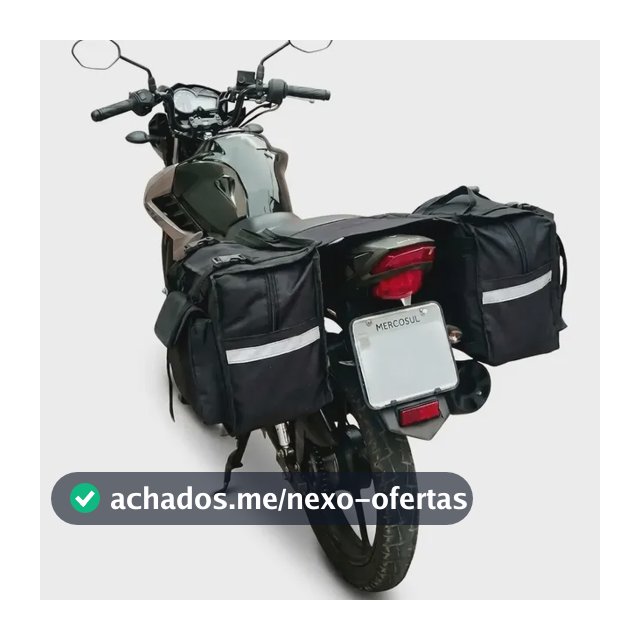 Alforge Universal Moto Lateral Impermeável Forrado Preto