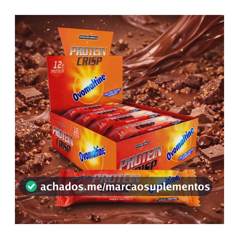 Kit 12 Unidades Barra Proteica Crisp Bar Integralmedica Ovomaltine