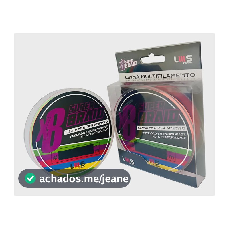 Linha Para Pesca Multifilamento 8x Lumis Super Braid 150 Mts Multicor 0.22mm
