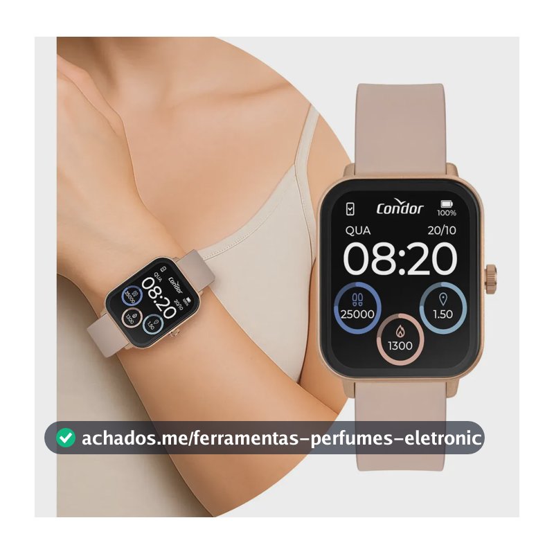 Relogio Smartwatch Condor Rose Gold Rosa