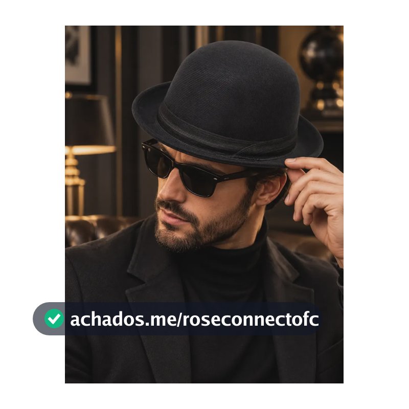 Chapéu Coco Preto Chaplin Qualidade Top Classico Elegante Preto Un
