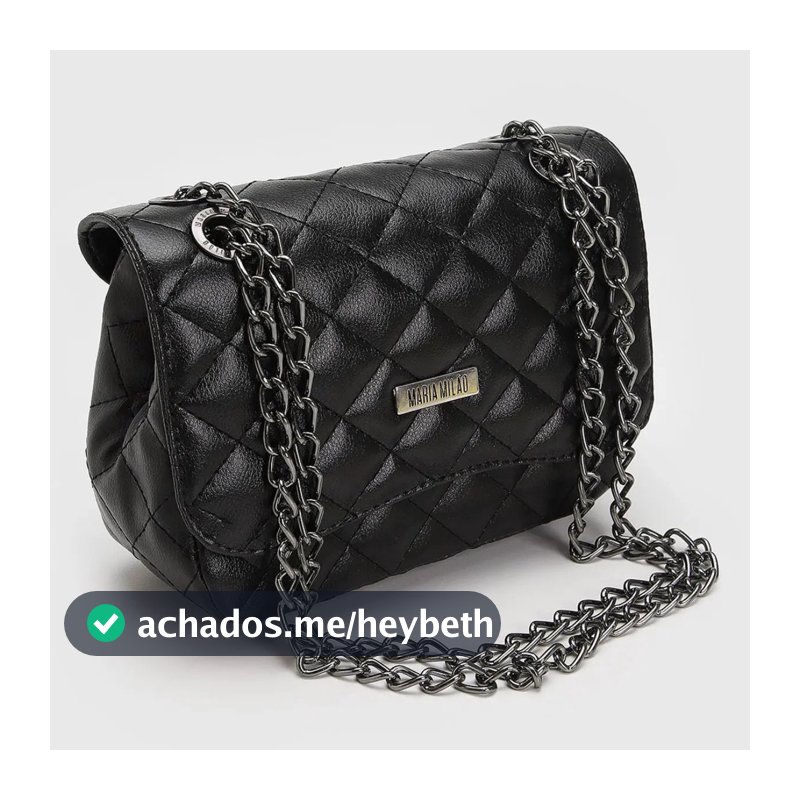 Bolsa Feminina Pequena Média Ombro Corrente Transversal Tiracolo Casual Couro PU Alça Lateral De Lado Fashion Sofisticada Tendência Blogueira Moderna Moda Elegante Matelassê Bordada Festa Cor Preta