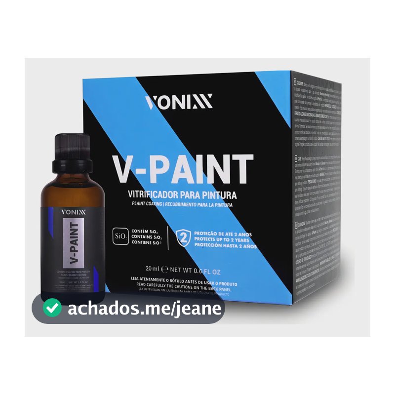 Vitrificador V-Paint 20ml Vonixx Proteção Automotiva