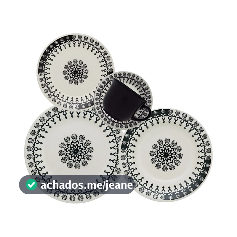Aparelho De Jantar Oxford Cerâmica Folk 20 Pç Cor Estampado