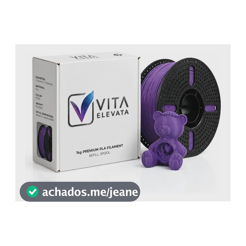 Filamento Pla Premium 1,75mm 1kg Impresso3d - 13 Cores Roxo