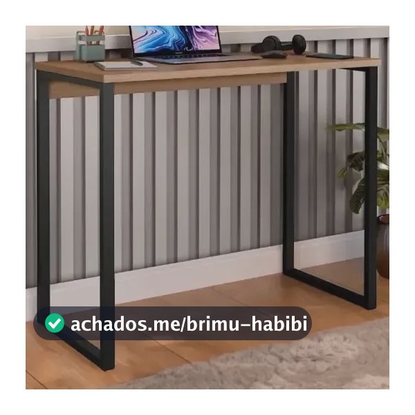 Escrivaninha Industrial Mesa Estudo Aparador Office Aço Mdf