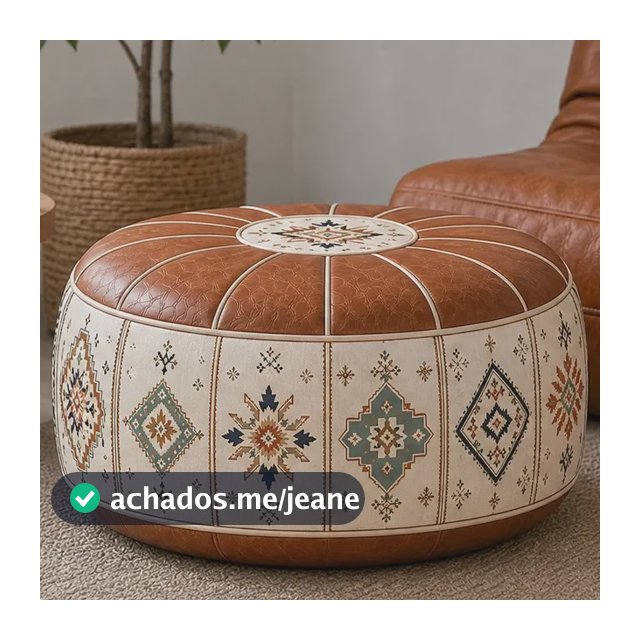Ottoman Pouf Boho Con Patrón Y Asiento Grande