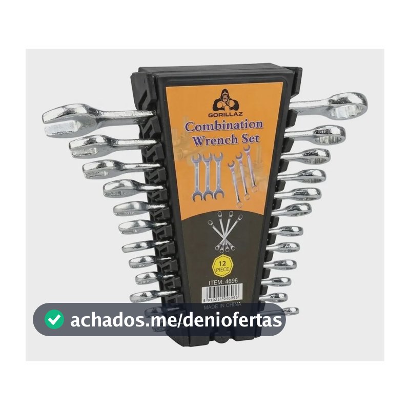 Jogo De Chave Boca E Estrela Combinada 12 Pçs Aço 6mm-22mm Cromado