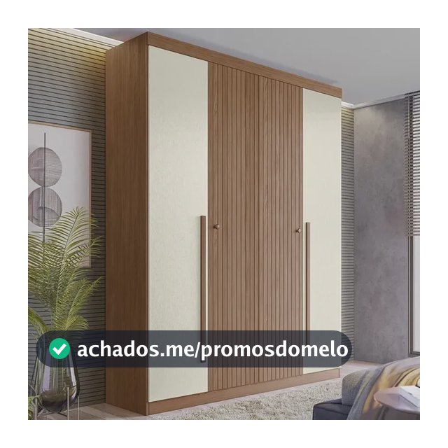 Guarda Roupa Solteiro 155cm 4 Portas Zain Jatobá/are S01 Jatoba/areia