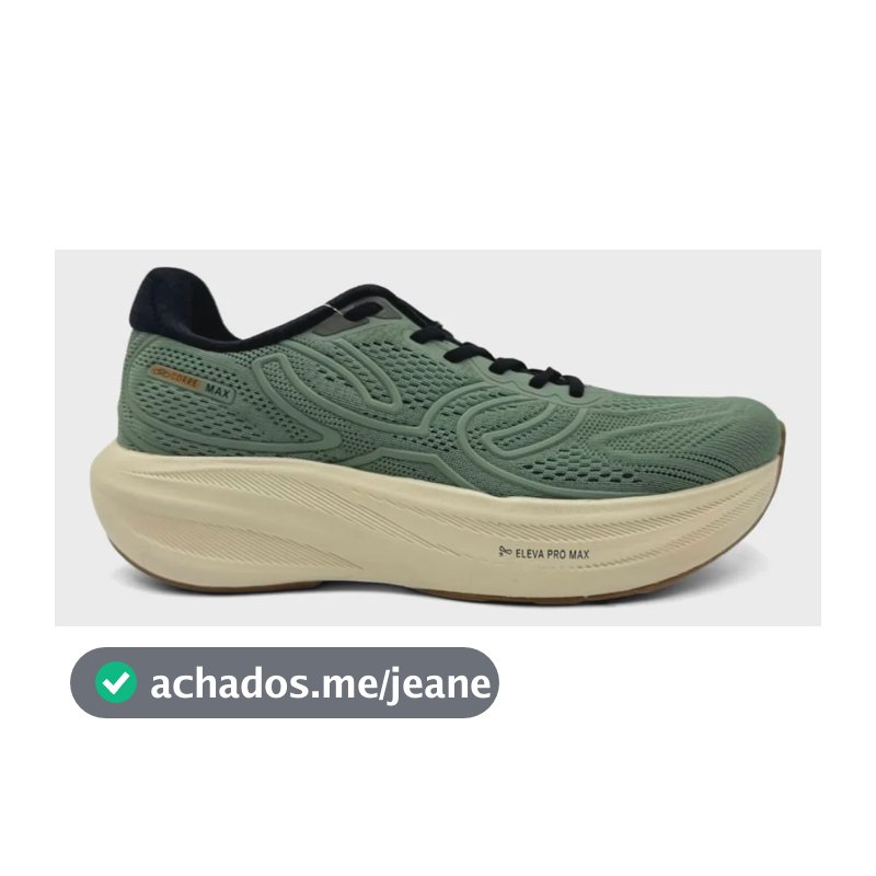 Tênis Olympikus Corre Max Para Corrida Unisex Verde/preto Liso 41 Br