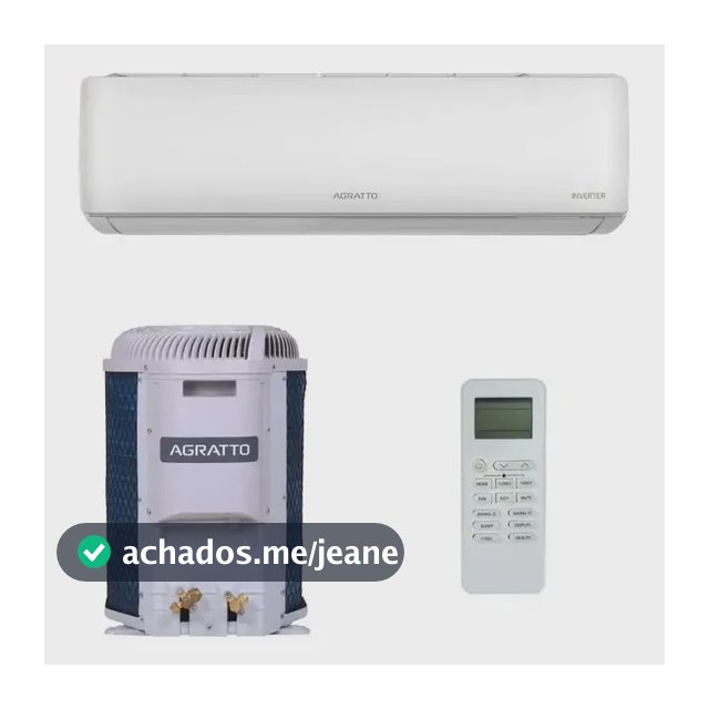 Ar Condicionado Split Hi Wall Agratto Zen Top Inverter 12.000 Btus Frio R-32