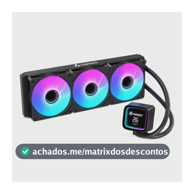 Water Cooler Obsid Pro 360 Digital Argb Amd E Intel Preto