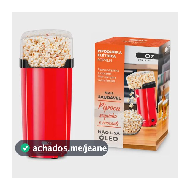 Pipoqueira Elétrica Portátil Sem Óleo Fritura Ar Quente Vermelho 220v 220v