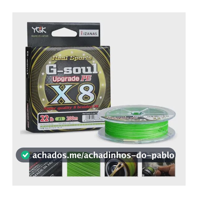 Linha Ygk G-soul Upgrade Pe X8 200mts 60lbs #4 Cor Verde