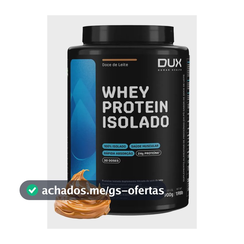 Whey Protein Isolado Sabor Doce de Leite de 900g Dux Nutrition