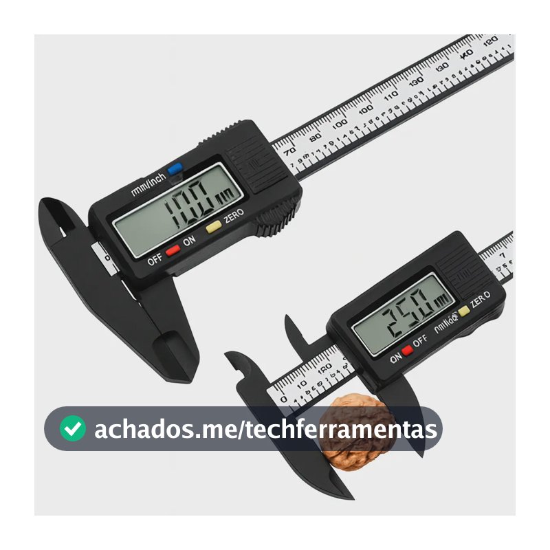 Paquímetro Digital S-FORTE para Medições de 0 a 150 mm com Display LCD