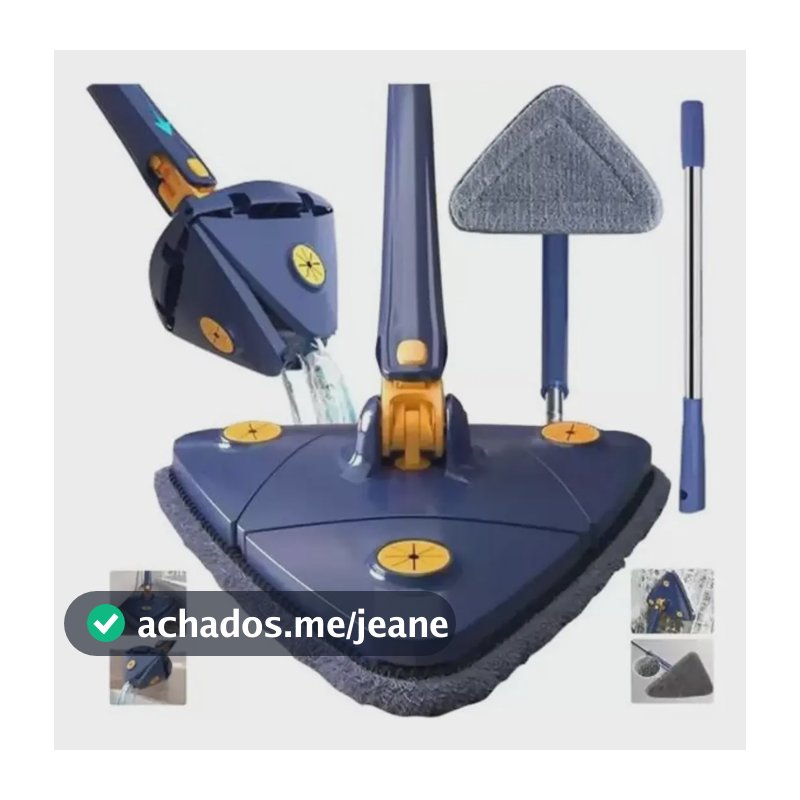 Mop HNQ de Microfibra Triângulo Ajustável para Limpeza