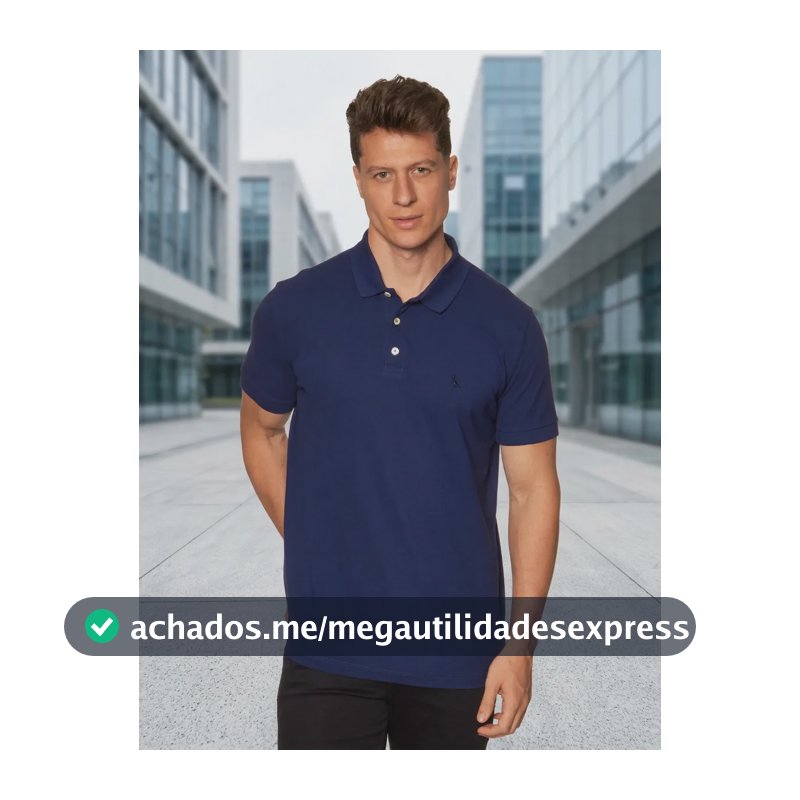 Camisa Reserva Masculino Polo Regular Essence Marinho Liso G
