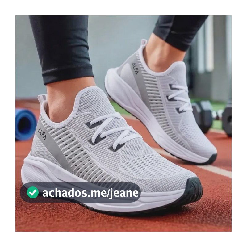 Tênis Feminino Academia Casual Confortável Mega Promoção Branco 34,0 Br