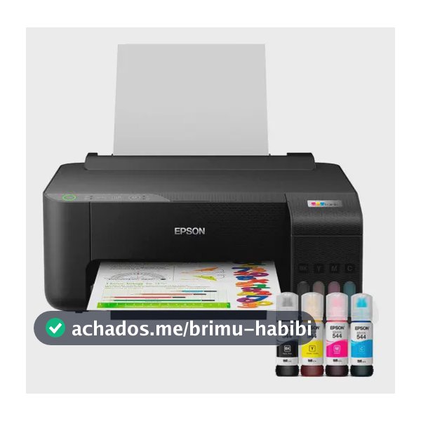 Impressora Epson Ecotank L1250 Tanque De Tinta Colorida Cor Preto