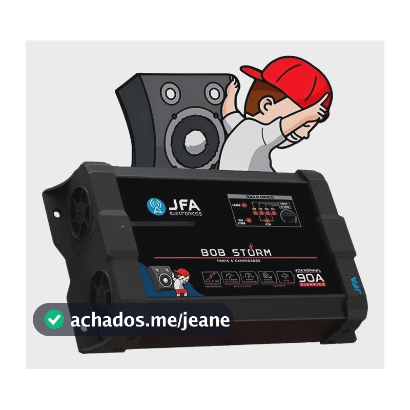 Fonte Carregador Jfa Bob Storm 90a Bivolt Automático Preto