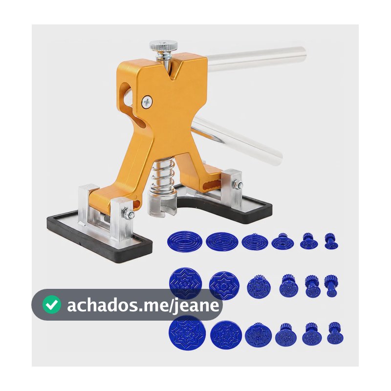 Kit Repuxadeira Martelinho Amassado Carro Ouro C/18 Ventosas
