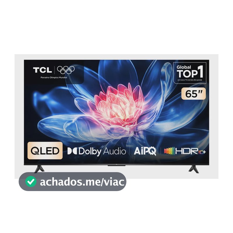Smart Tv Tcl 65 Polegadas Qled 4k T6c Wifi Bluetooth Google Tv Tela Hva E Hdr10+ 65t6c