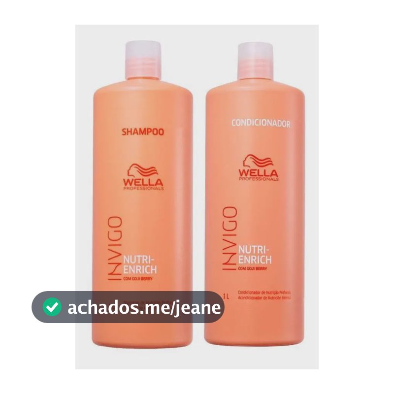 Kit Wella Pro Invigo Enrich Shampoo 1l + Condicionador 1l