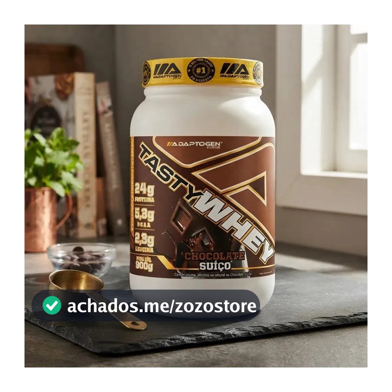 Proteína Adaptogen Science Tasty Whey Gourmet em pó sabor Chocolate x 900g