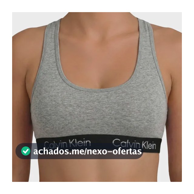 Top Calvin Klein Regata Cotton Elástico Bordado Ck Original