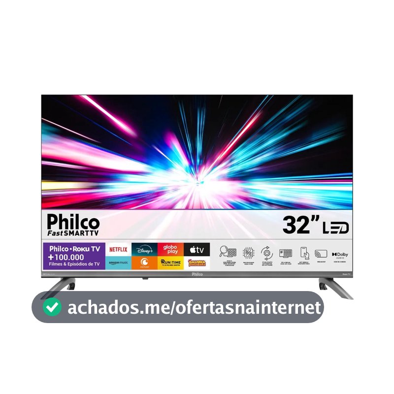 Smart Tv 32 Philco Roku Tv Dolby Áudio Hdr10 P32crb