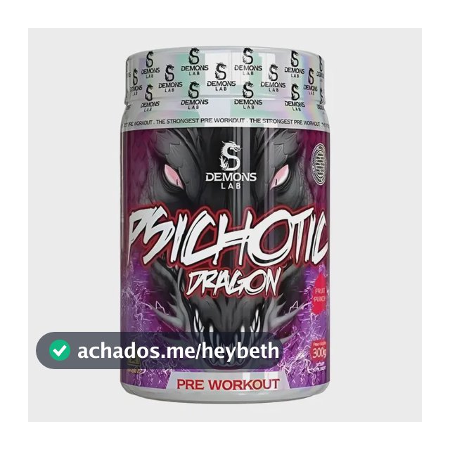Pre Treino Psichotic Dragon Fruit Punch 300g - Demons Lab Suco De Frutas