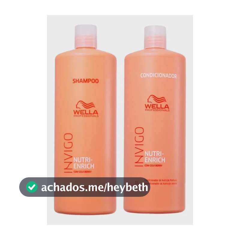 Kit Wella Invigo Nutri Enrich Shampoo 1000ml + Cond 1000ml