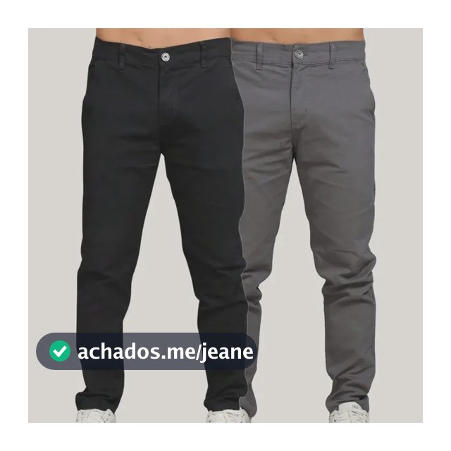 Kit Calça Sarja Masculina Calca Masculino Com Lycra Elastano