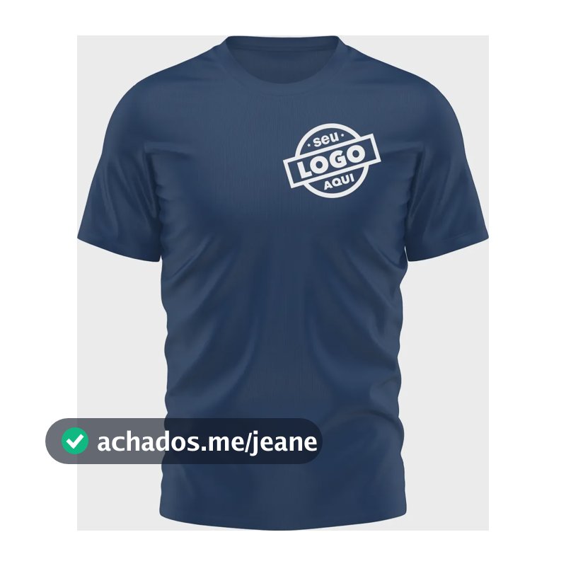 Camiseta, Camisa Personalizada Com Sua Estampa Logo Uniforme Azul-marinho Xgg