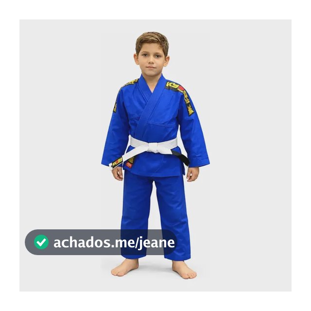 Kimono Reforcado Jiu Jitsu Infantil C/ Faixa Acompanha