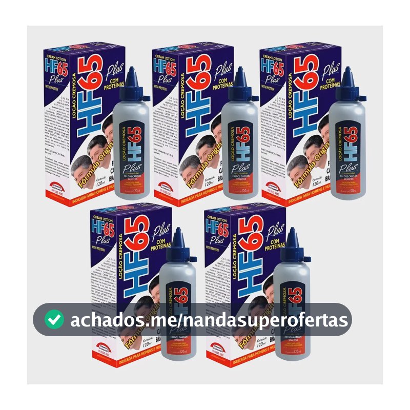 Kit 5 Loção Cremosa Hf65 Plus Com Proteínas 120ml