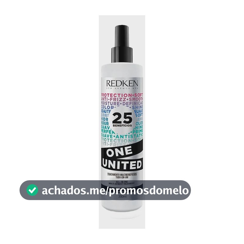 Leave-in com Proteção Térmica até 230°C, Tratamento Multibenefícios, Antifrizz e Condicionamento Leve sem Pesar, One United Redken 200ml