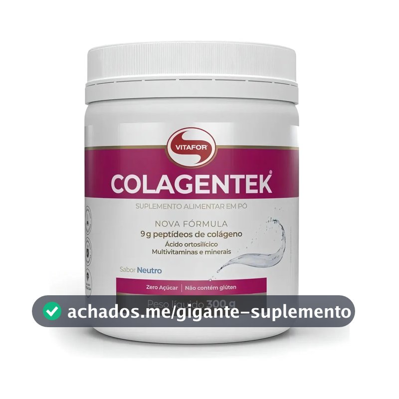 Colágeno Colagentek Neutro 300g Vitafor Sem Sabor