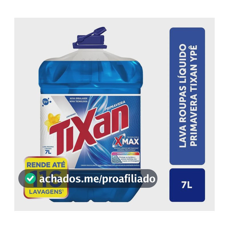 Lava Roupas Líquido Tixan Ypê Primavera 7 Litros