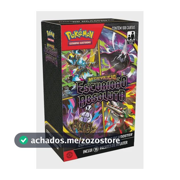 Cartas Pokémon TCG Booster Coleção Escuridão Absoluta 108 Cards Copag