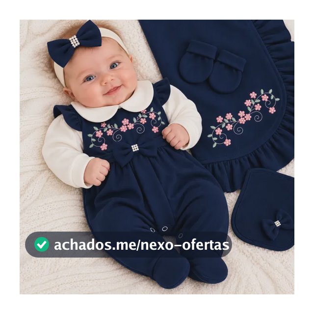 Saída Maternidade Menina Manta Jardim 05 Peças Vermelha