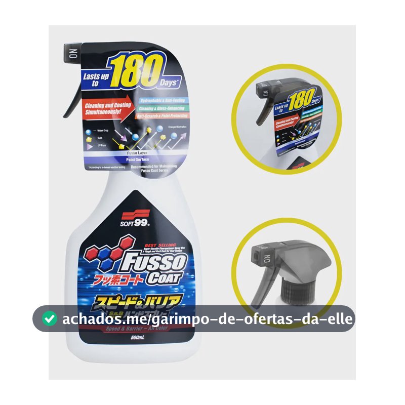 Speed Barrier 500ml Soft99 Manutenção Cera Fusso Coat