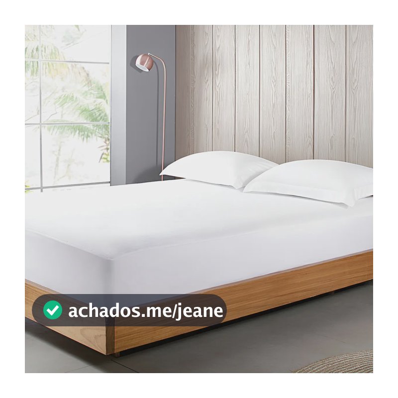Protetor De Colchão Casal Buddemeyer Maison Algodão Branco Branco 2 Corpos
